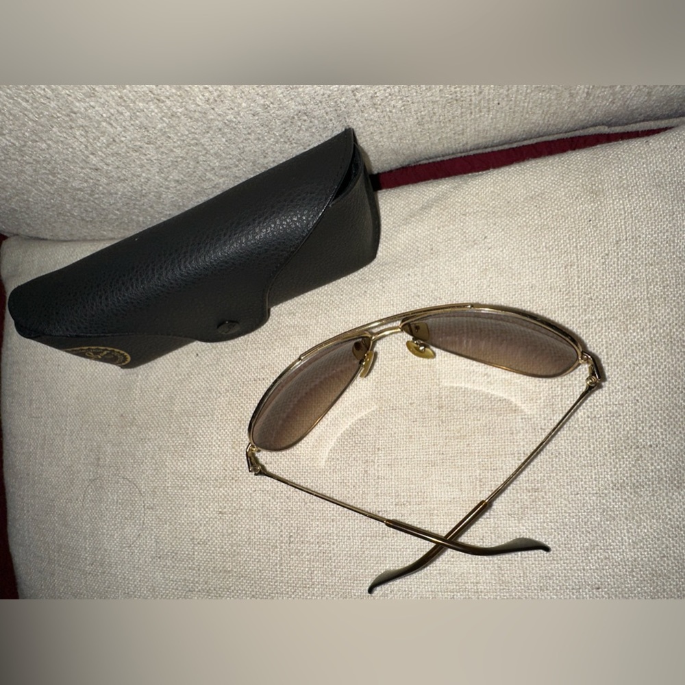RAY BAN SUNGLASSES RB 3293 001/13 GOLD BROWN LENSES 63/13 AVIATOR metal !672